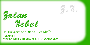 zalan nebel business card